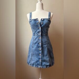 Arizona Jean Company Denim Button-Up Mini Dress Size Small